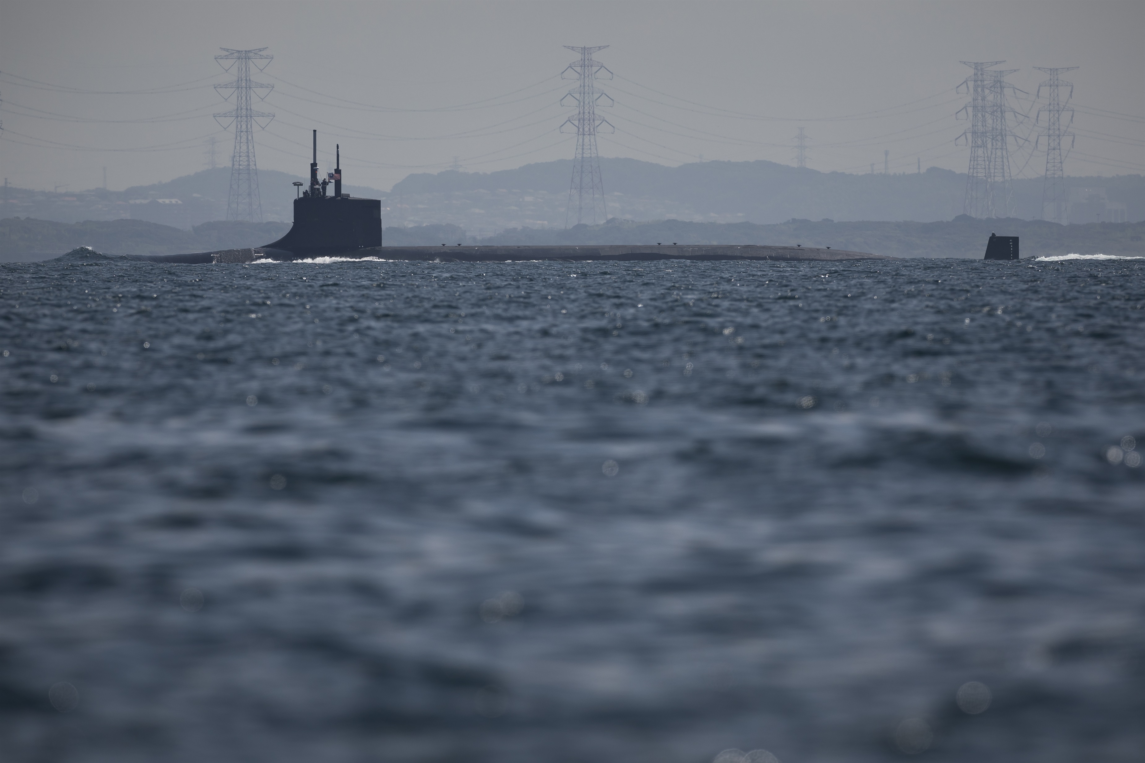 El submarino nuclear estadounidense 'USS Connecticut'.