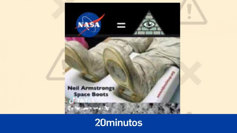 The hoax that the photo of Neil Armstrong’s footprint on the Moon is “a montage”.