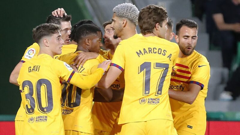 Without Frenkie de Jong, frontrunner Barça books simple win at Elche