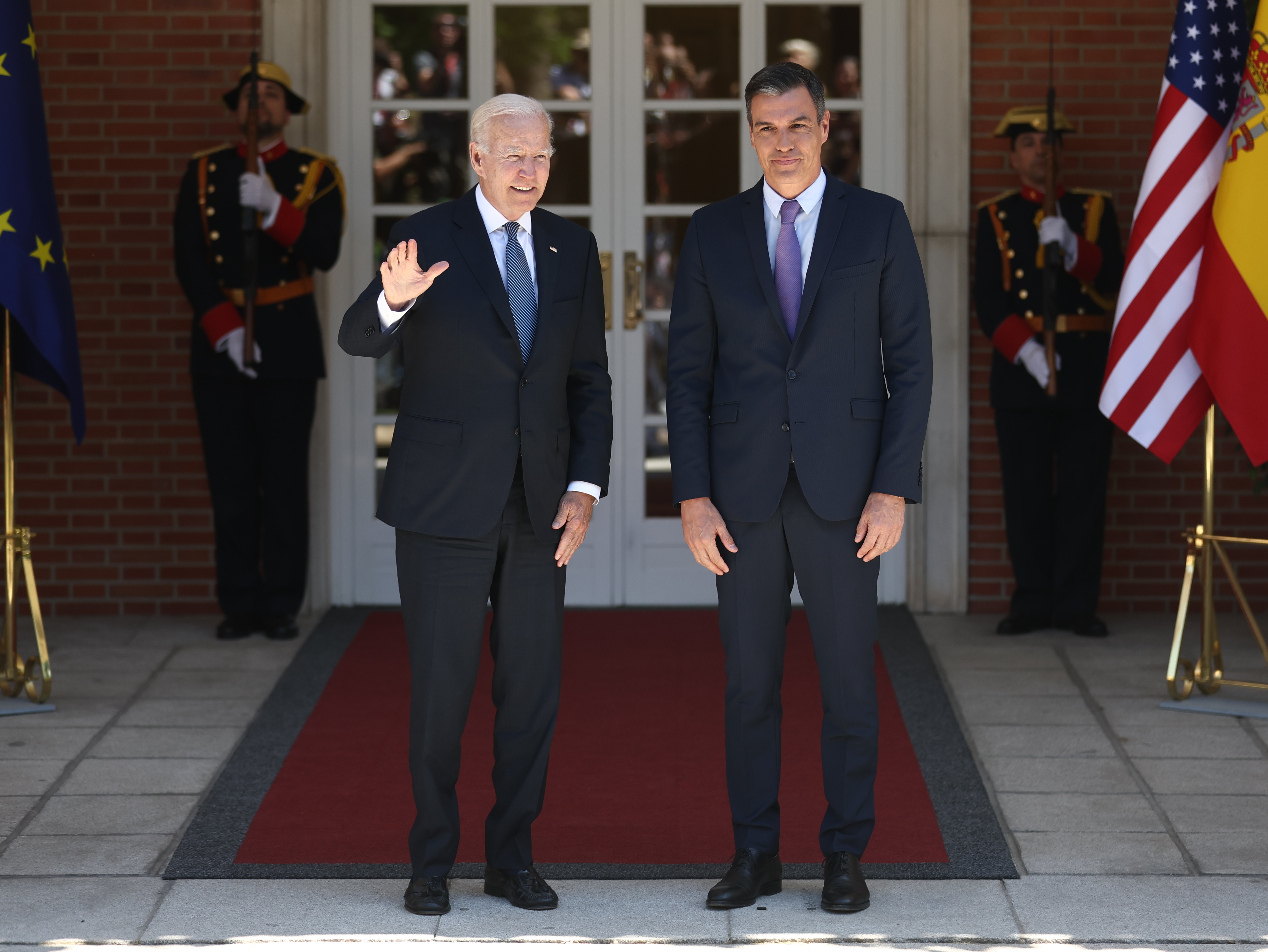 The President of the United States, Joe Biden, and the President of the Government, Pedro Sánchez.