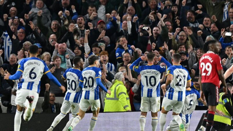 Brighton takes full win against Manchester United via penalty in 99th minute