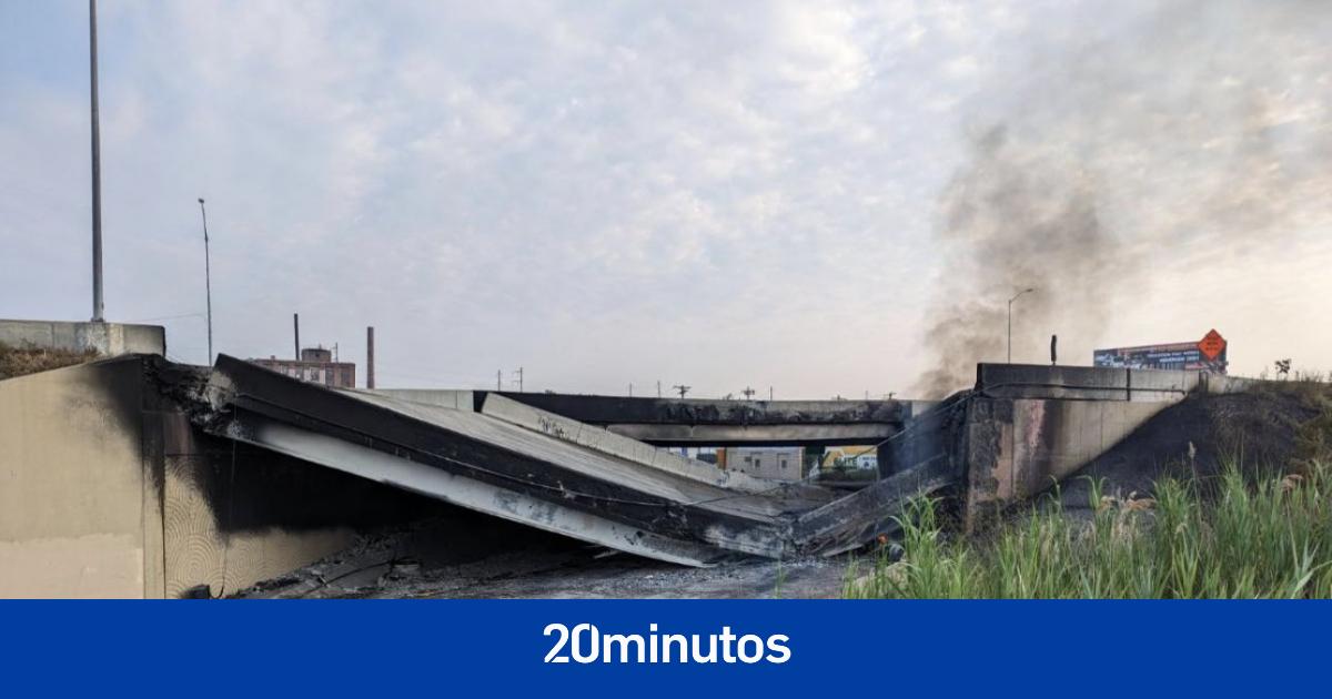 Truck fire causes collapse of elevated highway in the U.S.